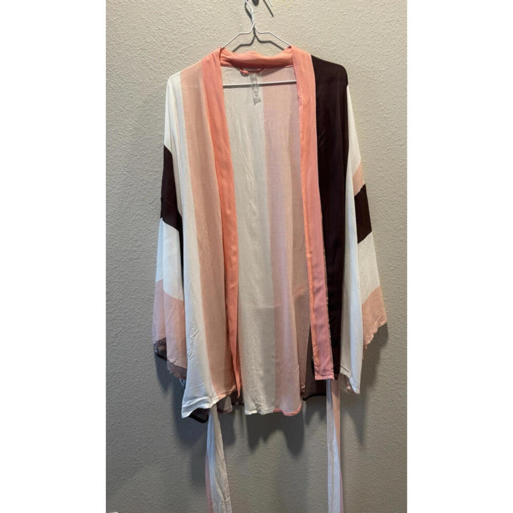 Radio Fiji Womens Boho Chic 100% Viscose Robe Cover-up Size Lg‎ NWT